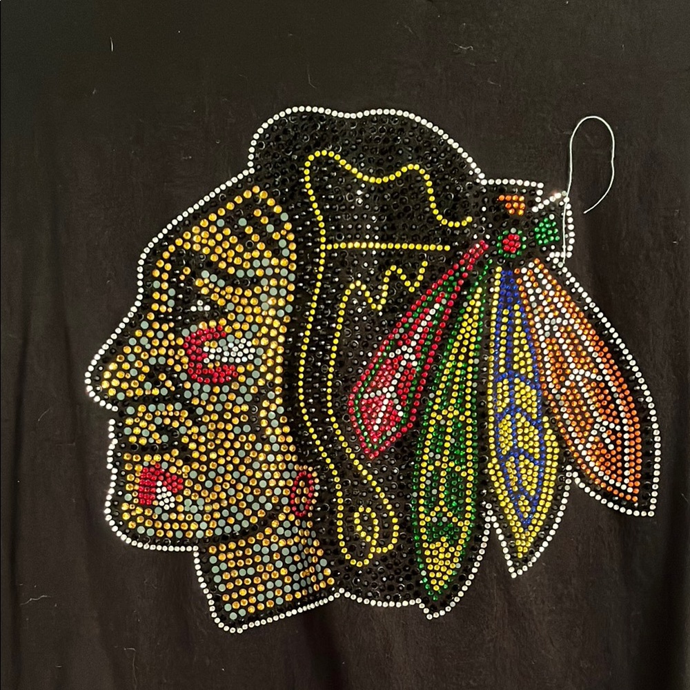 Chicago Blackhawk Graphic Fitted Short Sleeve Tee Size S